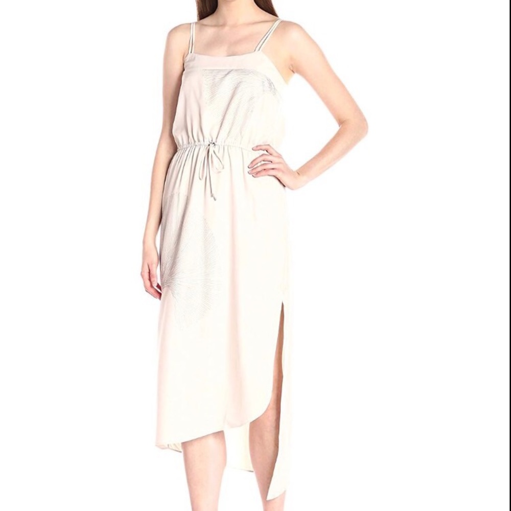 Nwot Halston‎ heritage asymmetrical beige dress